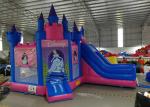 Disney Pink Princess Inflatable Bouncers With Slide 3 Years Warranty