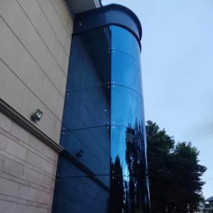 China Ford Blue Reflective Tinted Insulated Low E Float Tempered Glass Building Glass Curtain Wall wholesale