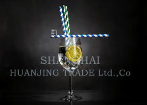 China Blue And Green Paper Spoon Straws Customized Pattern Coloured Paper Straws wholesale