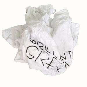China No Dirty 40kg/Bale White Cotton Rags With Print And Logo wholesale