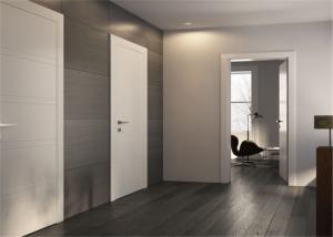 China Flush Wood Composite External Front Doors Inward / Outward Opening Direction wholesale