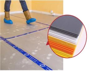 China 6mm 12mm Correx Floor Protection White Corflute Sheet Flame Retardant wholesale