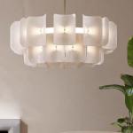 Nordic Modern Simple White Creative Acrylic LED Pendant Light For Living Room