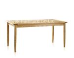 Nordic Style Nature Soild Wood Hotel Dining Table Rectangle Walnut Veneer