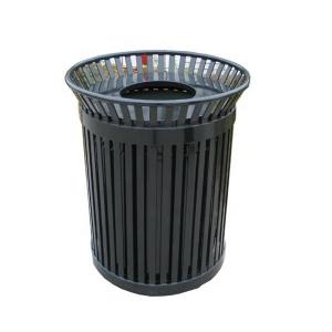 China 36 Gallon Outdoor Trash Cans Sustainable With Sanding Polyester Powder Coating Finish wholesale