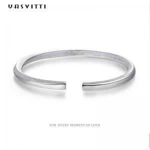 China 0.06m 4.5g Couple Cuff Bracelet Sterling Silver Bangle Bracelets ODM on sale