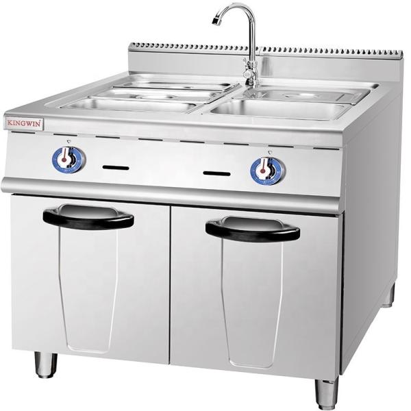 NO App-Controlled Gas Hot Bain Marie Kitchen Equipment with Cover Adjustable