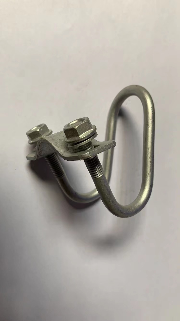 Furniture Double Pipe Clamp 304 Stainless Steel Double U-Bolt with Screw and Washer U-Clamp M6 M8 BLACK Finish DIN Standard