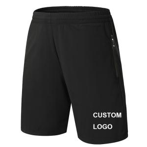 China Quick Dry Breathable Men Workout Shorts Blank Biker Shorts With Zipper Pockets wholesale
