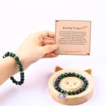 Handmade Round Green10mm Tiger Eye Bead Bracelet Crystal Healing