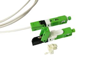 China ESC250D SC APC Field Fast Assembly Mechanical Connector FTTH for Drop Cable 2*3mm Green wholesale