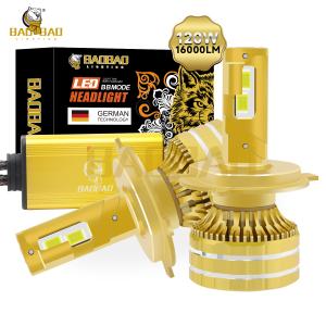 China H4 H7 9005 120W Super Bright Car Led Headlights High Beam Low Beam Auto Parts wholesale