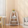 Buy cheap Solid 3 Tier Book Display Wooden Corner Stand For Living Room from wholesalers