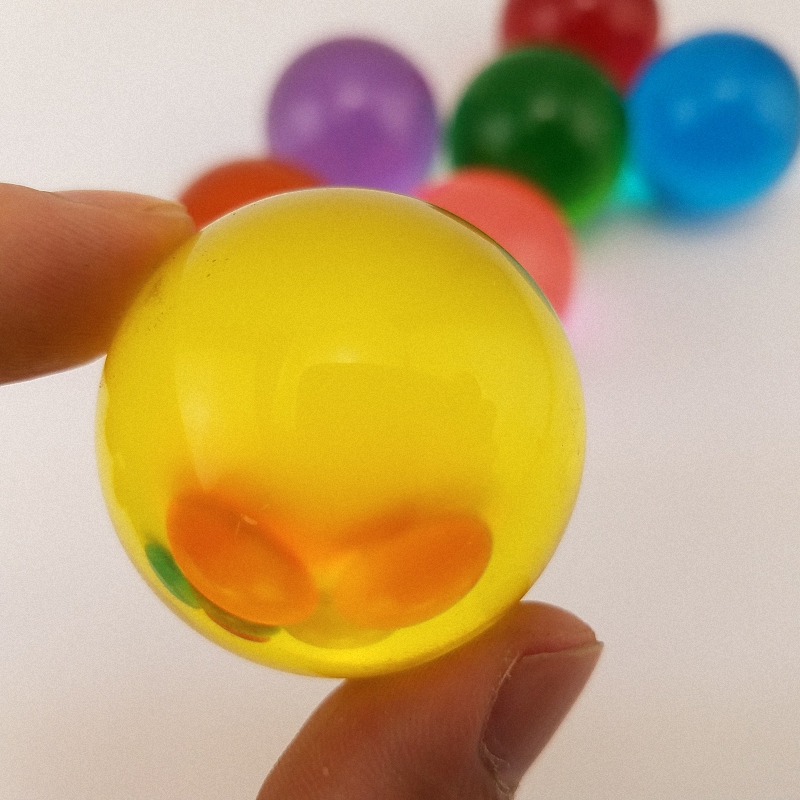 clear transparency colored acrylic ball contact juggling ball