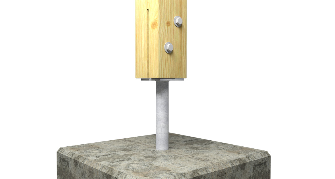 Steel Metal Type Post Base Bolt Down Black Pergola Post Support with ROHS Certification