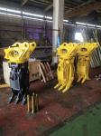 Wooden Hydraulic Rotating Grapples , Q355B Excavator Stone Grapple
