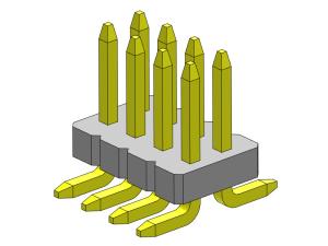 China Dual Row Pin Female Header Connector 2*3PIN To 2*50PIN SQ0.40mm wholesale