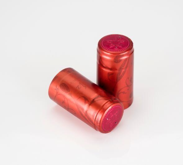 heat shrink capsule sealing bath shower cap red pvc heat shrink cap for wine