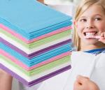 Colorful Quality Dental Bibs 3ply Waterproof Absorbent Patient Medical
