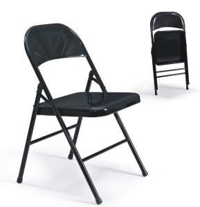 China powder coated foldable steel chair metal folding training room chair furniture Mainstays Steel Chair wholesale