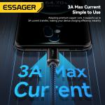 TPE USB A To USB C + L + Watch Cable 3 In 1 Charging Cable 3A ES-X60 Series