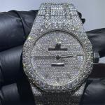 Bust Down VVS Moissanite Diamond Iced Out Luxury Watch Swiss Clone Automatic