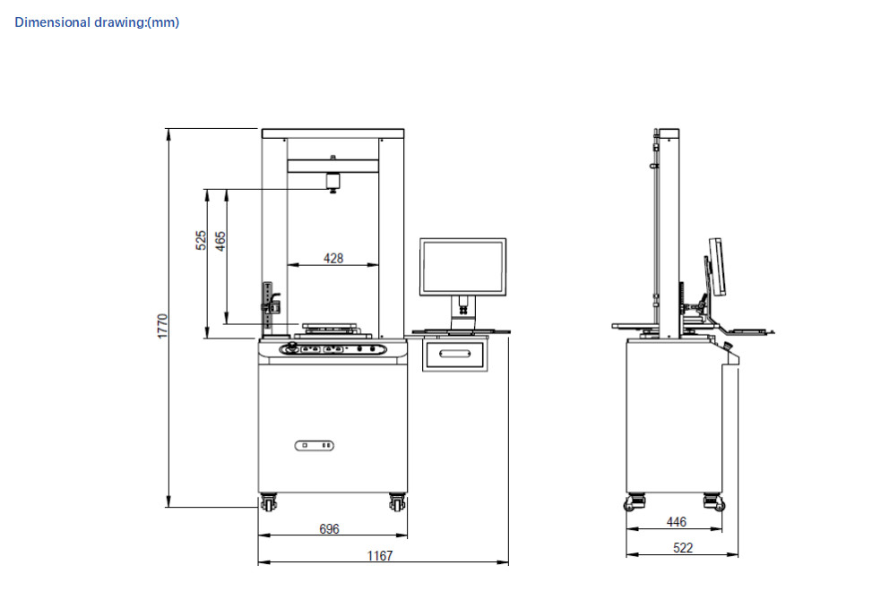 Accurate Displacement Measurement Push And Pull Testing Machine For Mechanical Testing