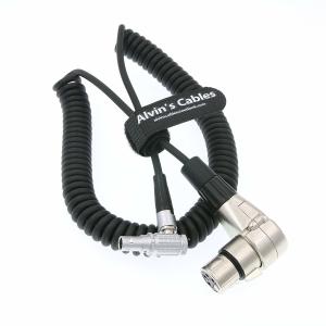 China Coiled Twist Camera Power Cable Monitor Power Cable XLR 4 Pin Female To Right Angle 0B 2 Pin Male wholesale