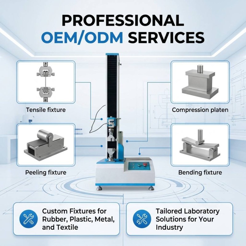 Touch Screen Single Column Tensile Tester Vertical Compression Bending Test Equipment for Packaging Bag Label