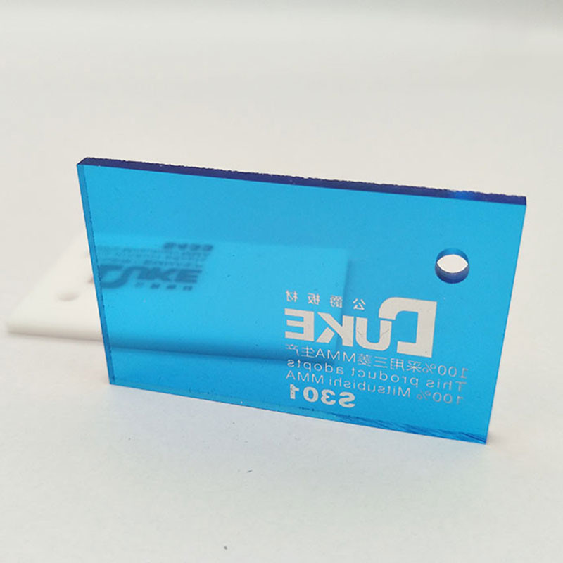 Blue Color Transparent Cast Clear Acrylic Sheet 1020X2030mm For AD Sign