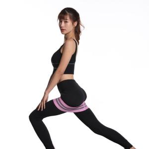China Pink Yoga Elastic Resistance Bands , 8cm Hip Circle Loop Band wholesale