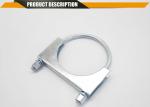 U Bolt Exhaust Muffler Clamp Carbon Steel Saddle , Exhaust Clamp