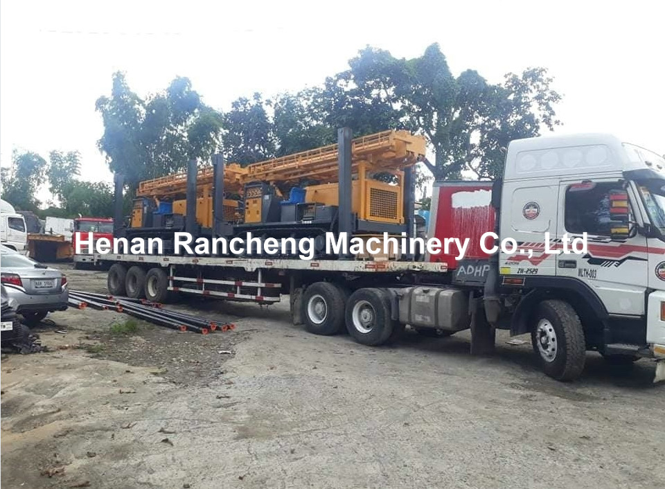 Hydraulic Borehole Water Well Drilling Rig 680m Crawler Mounted Machine With 154KW Cummins Engine