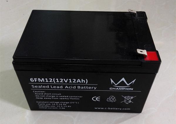 Quality AGM High Rate Deep Cycle Lead Acid Battery 12v 12ah In Black for sale