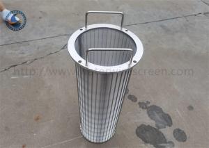 China Backwash Johnson V Shape Filter Element With Handle Basket on sale