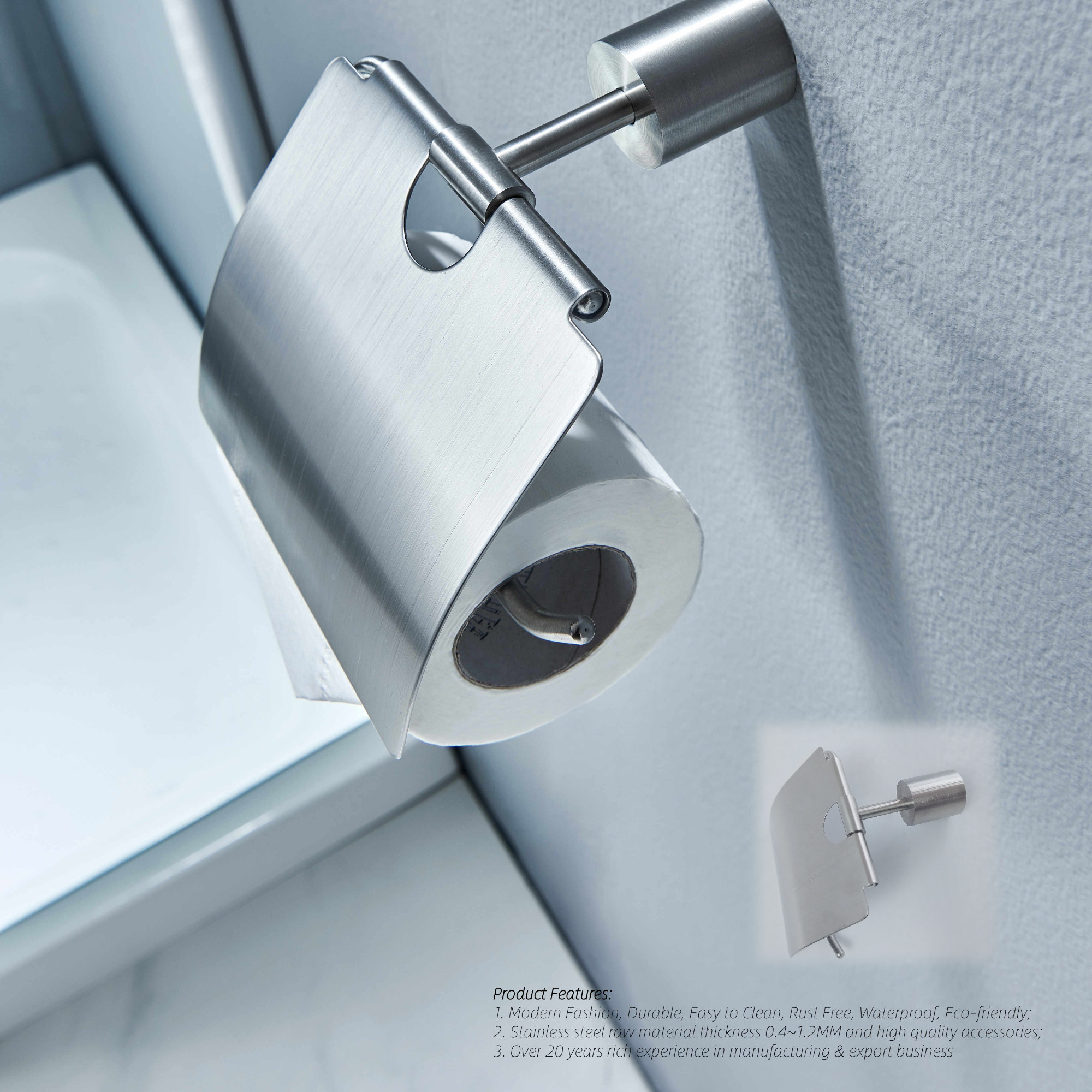 Stainless Steel Toilet Paper Holder Sus404 Wall Kitchen Roll Holder