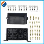 Universal 12V Car Marine 6 Way Relay 6 Slot ATO ATC Blade Auto Fuse Holder Block