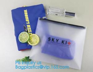 China PVC Stationery ruler set packaging bag with slider, fabric slider zip bags, slider PVC cosmetic bag,pencil bag wholesale