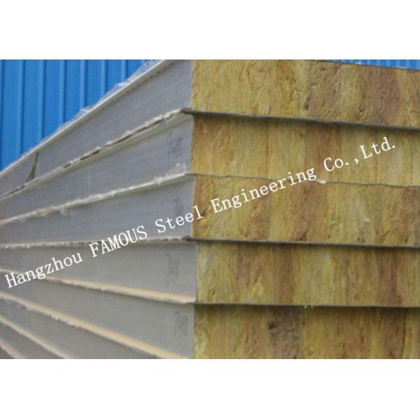 960mm Width Reliable Structure Mineral Wool Sandwich Panels for Cold Room Storage Roof Panel
