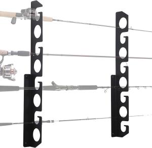 China Behind Doors Fishing Rod Storage Rack Holds 9 Rods for Home Store Cabin Garage Basement wholesale