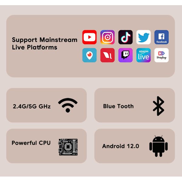 15.6 Inch Interactive Touch Capacitive Screen Live Broadcasting Equipment for Tiktok/Facebook Advertising