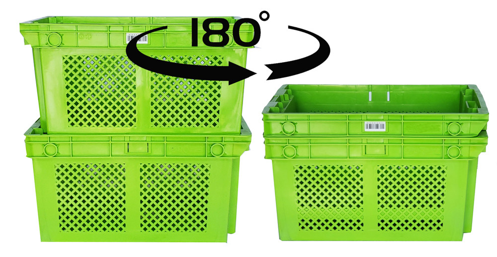 Meat Plastic Grocery Crates Basket Agriculture Stackable Nestable Moving Box