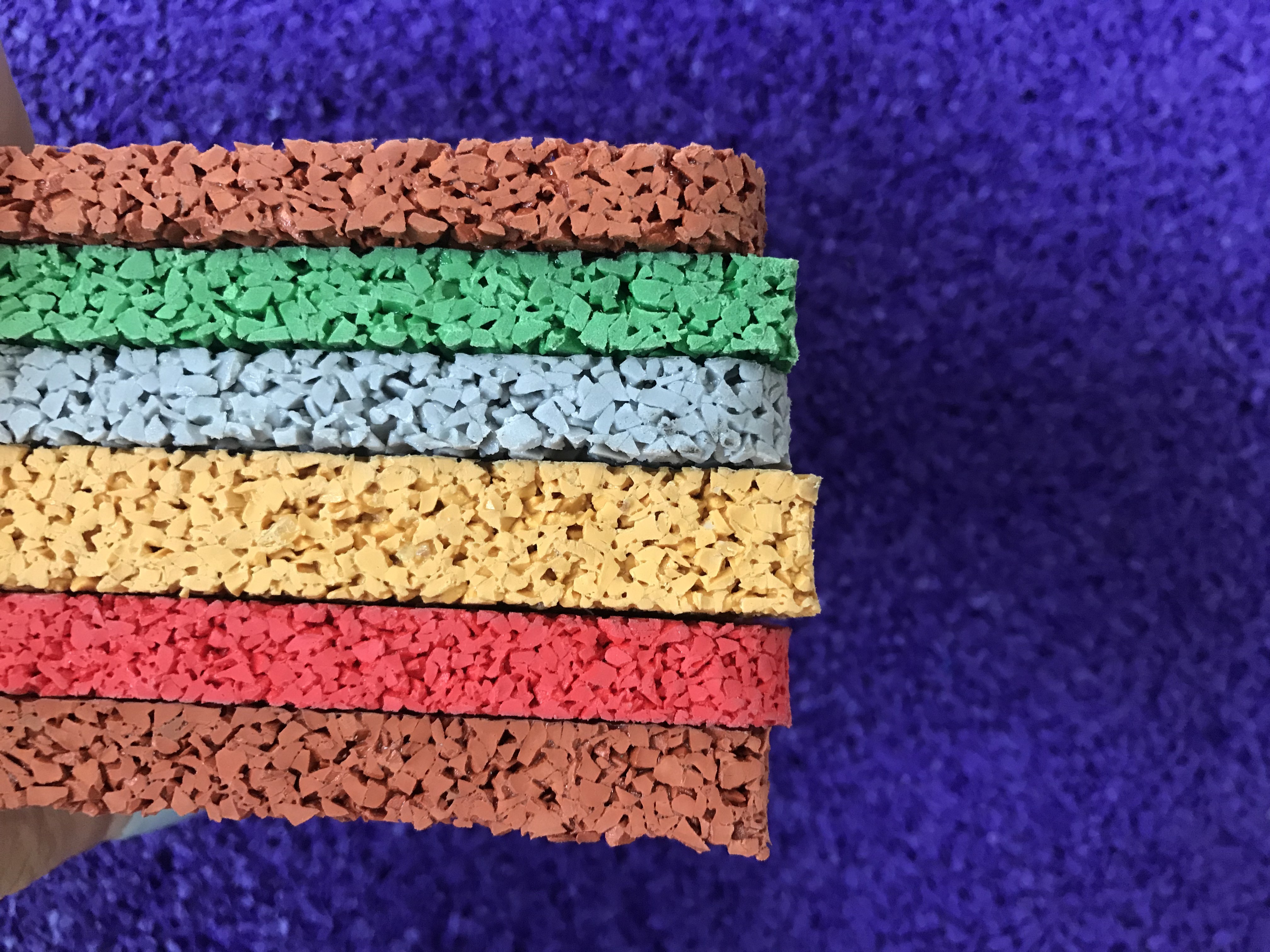 Kindergarten Ground Rice Shape 1mm Colored Rubber Granules
