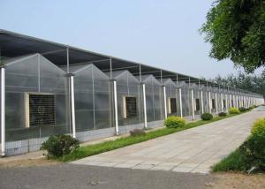 China Garden Flowers PC Sheet Greenhouse , Farm Vegetables Flowers Multi Span Greenhouse wholesale
