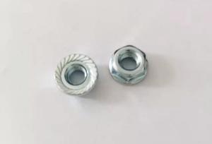 China Galvanized Carbon Steel Hex Serrated Flange Nuts 4.8 Grade DIN6923 wholesale