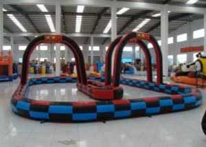 China Outdoor Games Inflatable Race Track , Inflatable Air Tumble Track / Go Kart Track wholesale