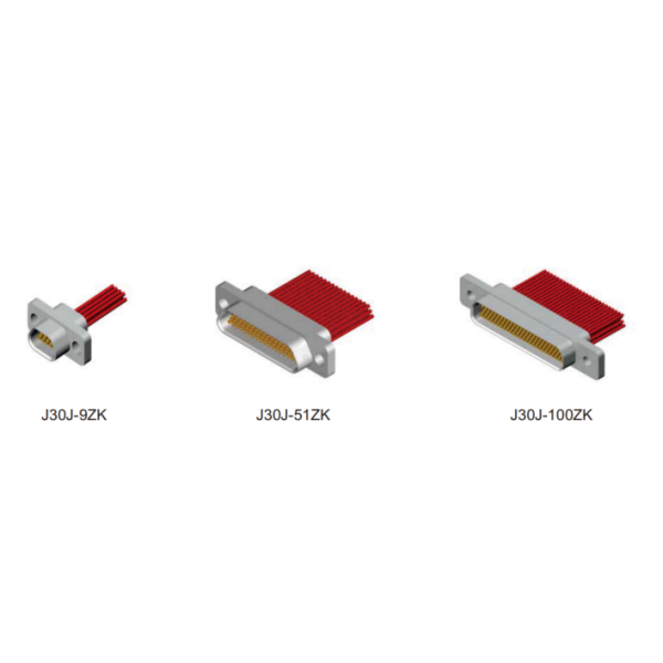 J30J 15 Pin Metal Shell Micro-D Female Connector Pre-Wired with 15cm Cable for High-Density Applications
