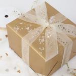 38mm Satin Ribbon Animal Printed Gold Logo Ribbon
