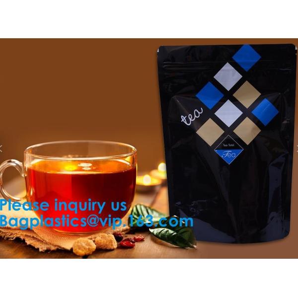 Custom Print Biodegradable Foil Packaging Soft Zipper Stand Up Bottom Gusset Plastic Drinking Pouches Bags With Straws