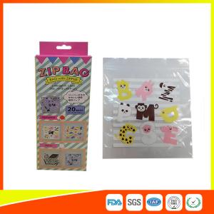 China Transparent Ziplock Reclosable Plastic Bags For Packaging With Colored Design wholesale